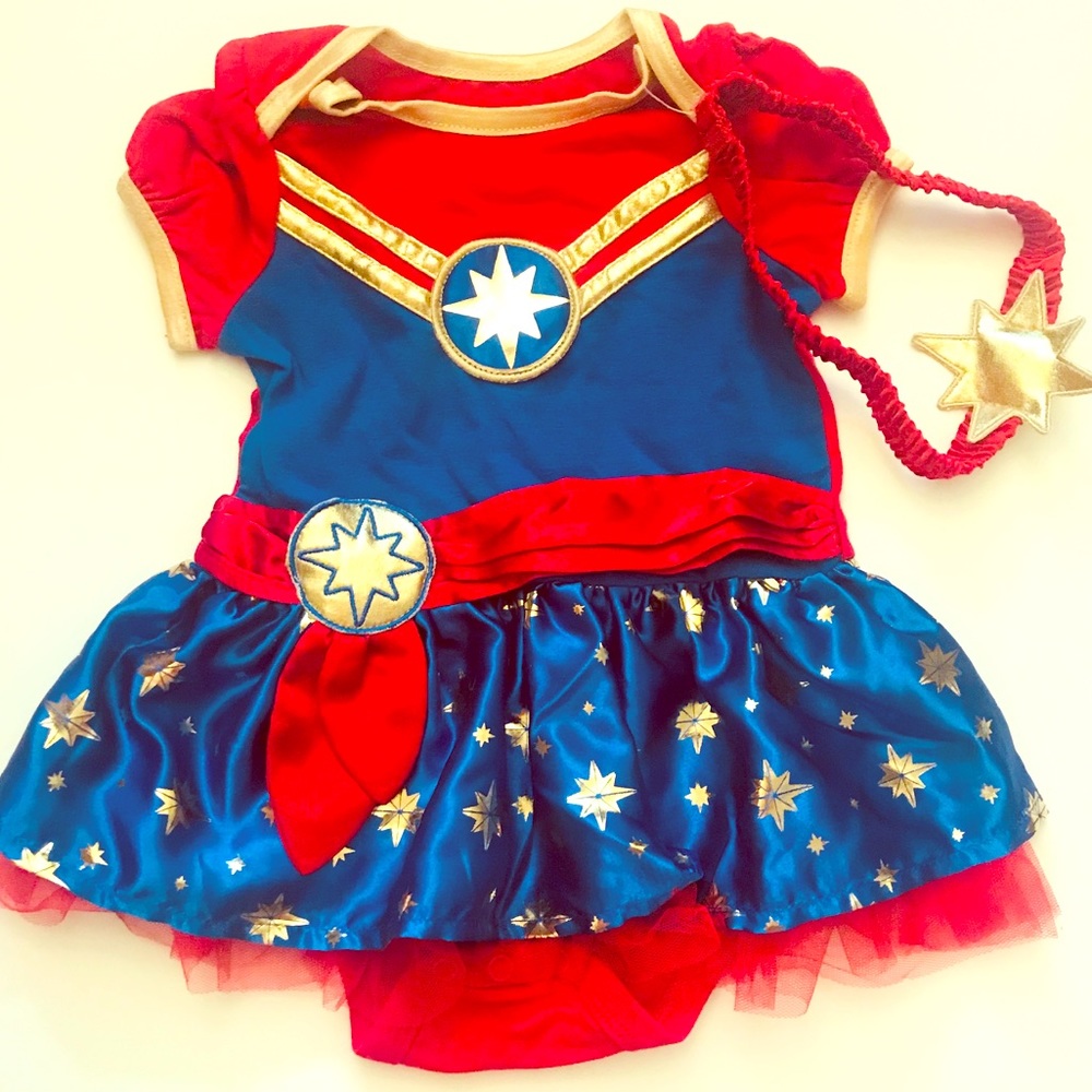 Captain Marvel Comics Baby Toddler Costume Dress